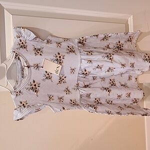 Dex Blue and Pink Floral Kids Dress